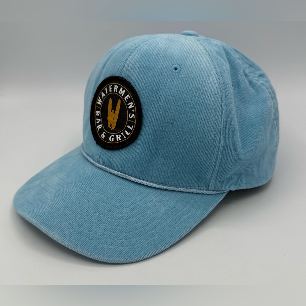 Waterman’s Bar & Grill (NC)You Know Light Blue Corduroy Hat Cap Adjustable NWOT